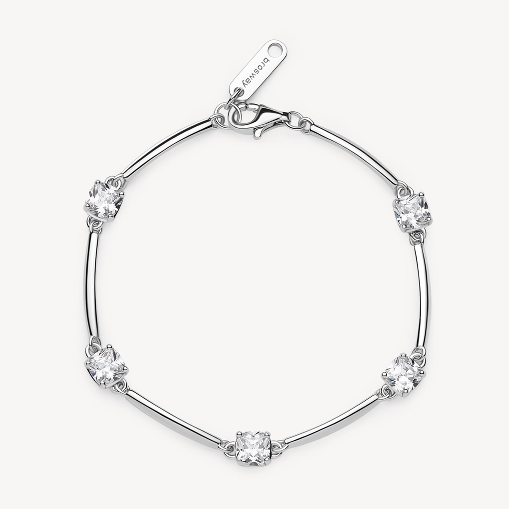 Brosway Fancy Bracelet Sterling Silver Cubic Zirconia Infinity Bracelet Womenâs